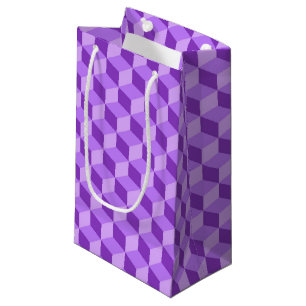 Sacola Para Presentes Pequena Padrões GEOMÉTRICOS DE CUBO BRILHANTES