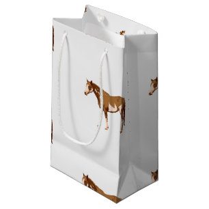 Sacola Para Presentes Pequena Paint Horse Equestrian Watercolor Americano