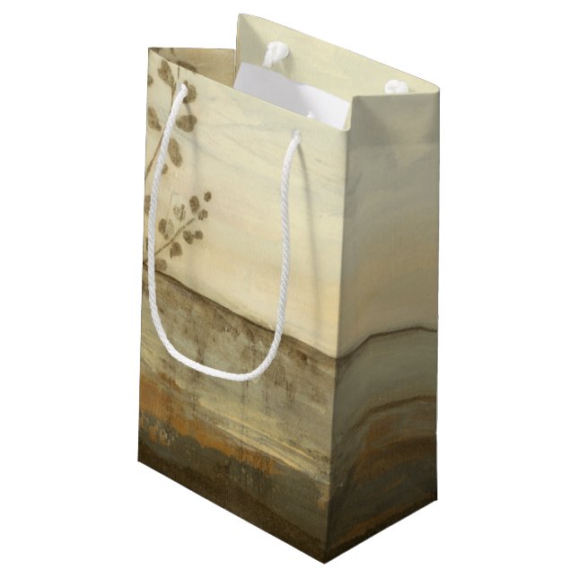 Sacola Para Presentes Pequena Paisagem solar moderna - Pintura de óleo (Verso inclinado)