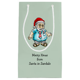Sacola Para Presentes Pequena Papai Noel de Sandália