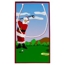 Papai noel que joga o golfe