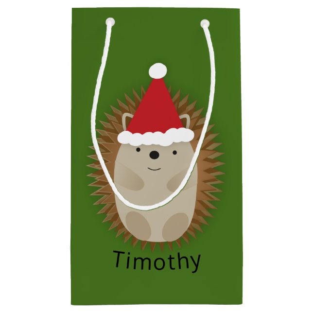 Sacola Para Presentes Pequena Papais noeis bonitos (Verso)