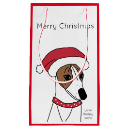 Sacola Para Presentes Pequena Papais noeis bonitos chicoteando Saco de presente 