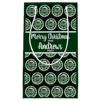 Sacola Para Presentes Pequena Papais noeis de Natal Postam personalizáveis em ve