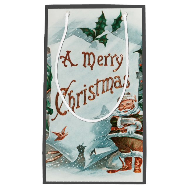 Sacola Para Presentes Pequena Papais noeis retrorreflectores Legal saudação (Frente)