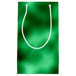 Sacola Para Presentes Pequena Papel Alumínio Verde