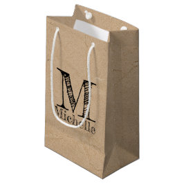 Sacola Para Presentes Pequena Papel Castanho Russo Kraft castanho para aspecto m