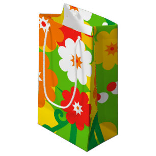 Sacola Para Presentes Pequena Papel de parede de energia de flor engraçado + sua