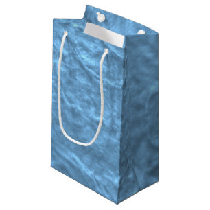 Sacola Para Presentes Pequena Papel Texturizado Azul Claro