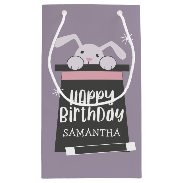 Sacola Para Presentes Pequena Parabéns mágicos crianças mágicas parabéns (Verso)