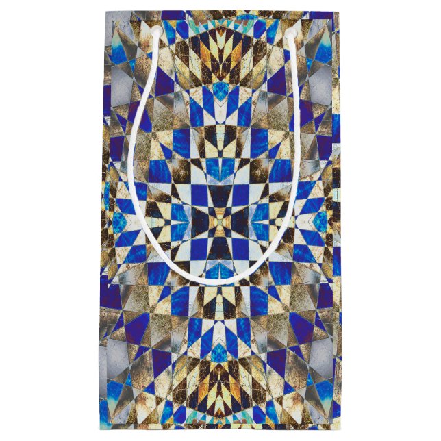 Sacola Para Presentes Pequena Parquete Azul (Frente)