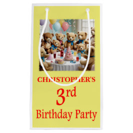 Sacola Para Presentes Pequena Partido aniversário de 3 anos