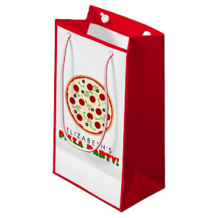 Sacola Para Presentes Pequena Partido da pizza