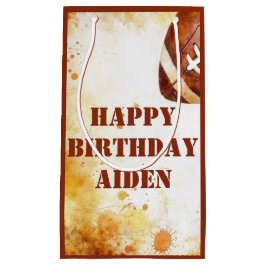 Sacola Para Presentes Pequena Partido de Tema de Futebol Personalizado