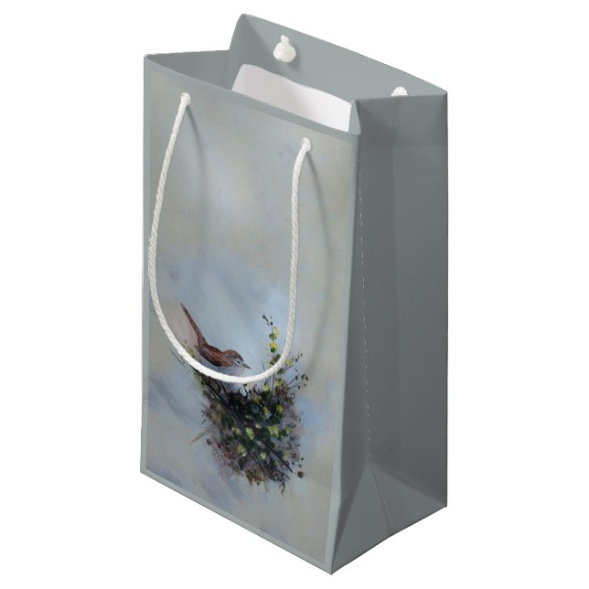 Sacola Para Presentes Pequena Passarinho (Frente inclinada)