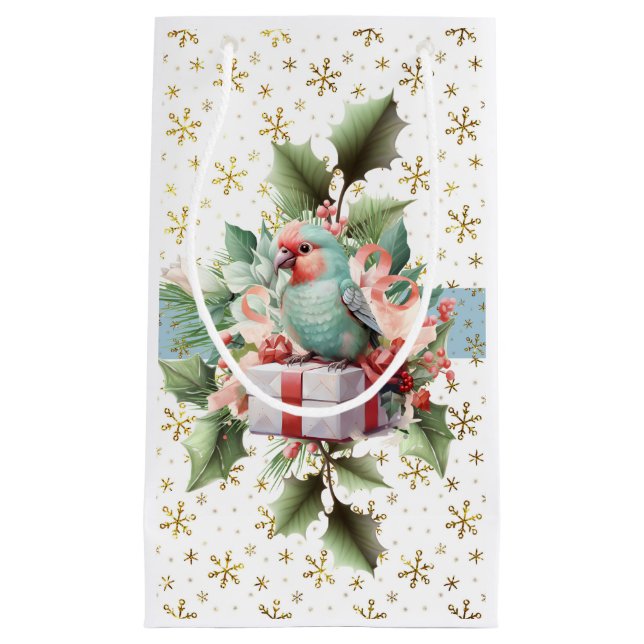 Sacola Para Presentes Pequena Pássaros e Saco-Presente (Frente)