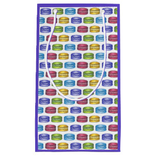 Sacola Para Presentes Pequena Pastel French Macaron Cookery Compro de pastelaria