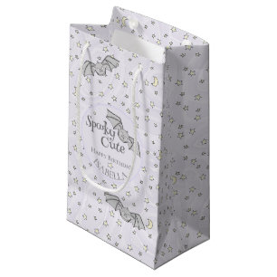 Sacola Para Presentes Pequena Pastel Purple Bats Spooky Cute