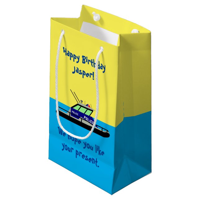 Sacola Para Presentes Pequena Patrol Boat (Frente inclinada)