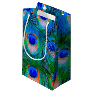 Sacola Para Presentes Pequena Pavock Feather Blue
