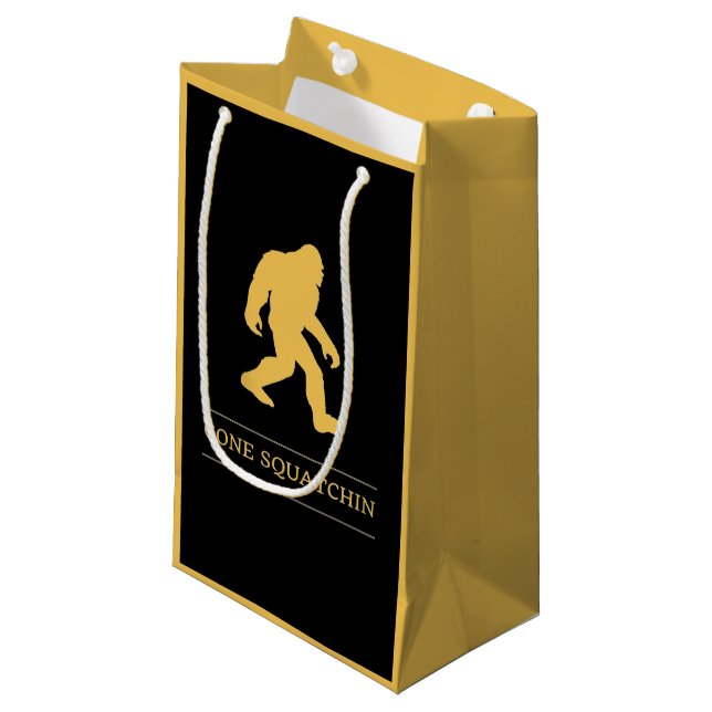 Sacola Para Presentes Pequena Pé grande engraçado Squatchin ido Sasquatch (Frente inclinada)