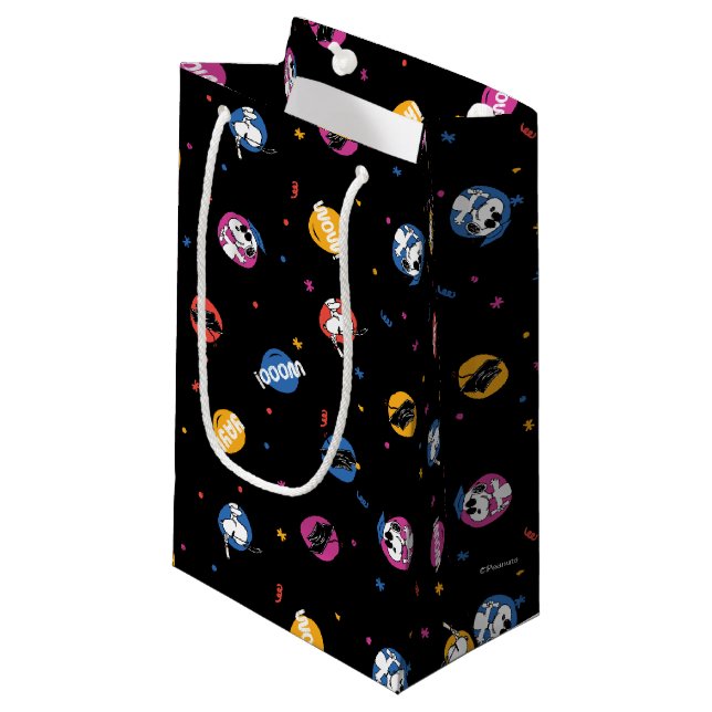 Sacola Para Presentes Pequena Peanuts Snoopy Graduation Celebration Pattern (Frente inclinada)