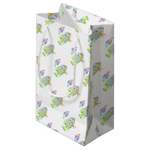 Sacola Para Presentes Pequena Peixe com guarda-chuva