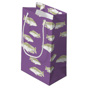 Sacola Para Presentes Pequena Peixe em roxo