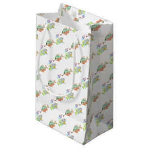 Sacola Para Presentes Pequena Peixes - Dois Impressão de Arte de Peixe com pintu