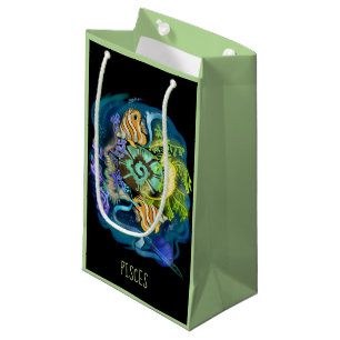 Sacola Para Presentes Pequena Peixes - Sinal Zodiac