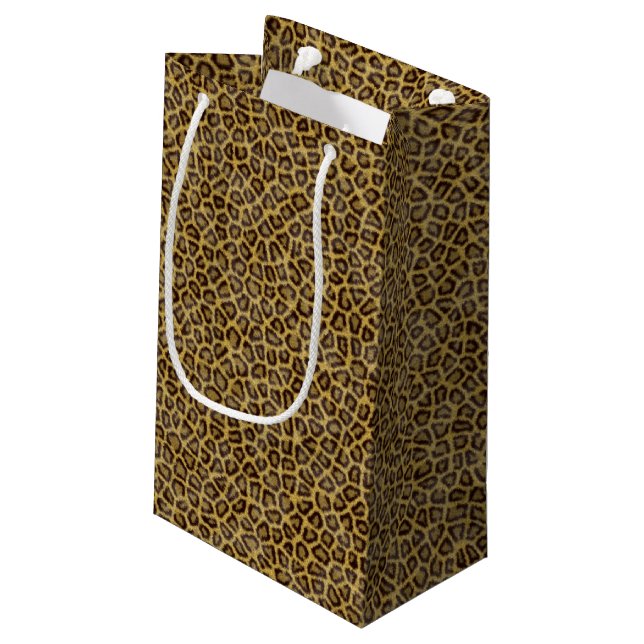 Sacola Para Presentes Pequena Pele do leopardo (Verso inclinado)
