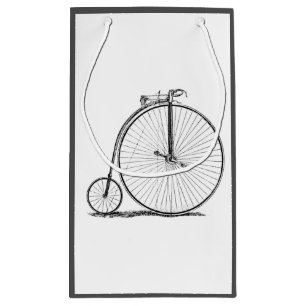 Sacola Para Presentes Pequena Penny Farthing de Bicicleta de Alta Roda