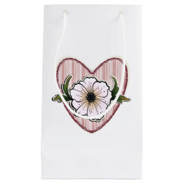 Sacola Para Presentes Pequena Peony Heart