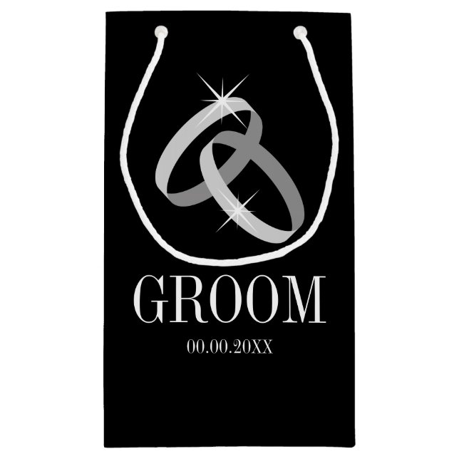 Sacola Para Presentes Pequena Pequena bolsa de presente de casamento elegante pa (Verso)