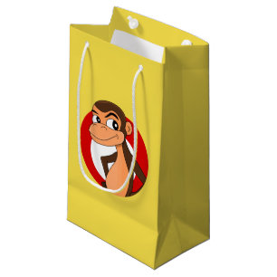 Sacola Para Presentes Pequena Pequena bolsa de presente de desenho animado chimp