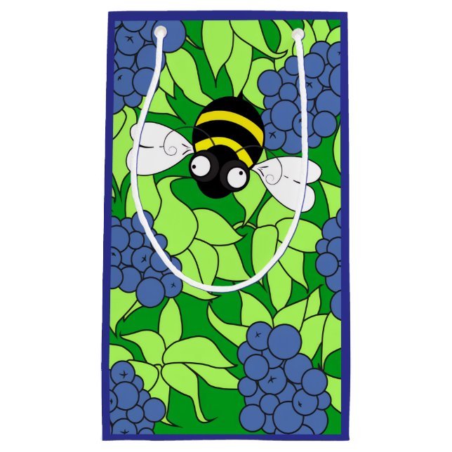 Sacola Para Presentes Pequena Pequena bolsa de presente de mirtilo (Frente)