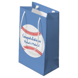 Sacola Para Presentes Pequena Pequeno Chá de fraldas de Baseball