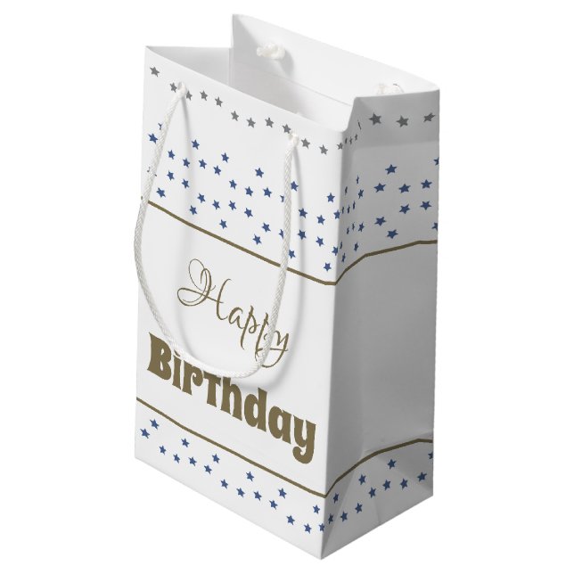 Sacola Para Presentes Pequena Pequeno Impressão de Aniversário Bonito Saco de Pr (Verso inclinado)