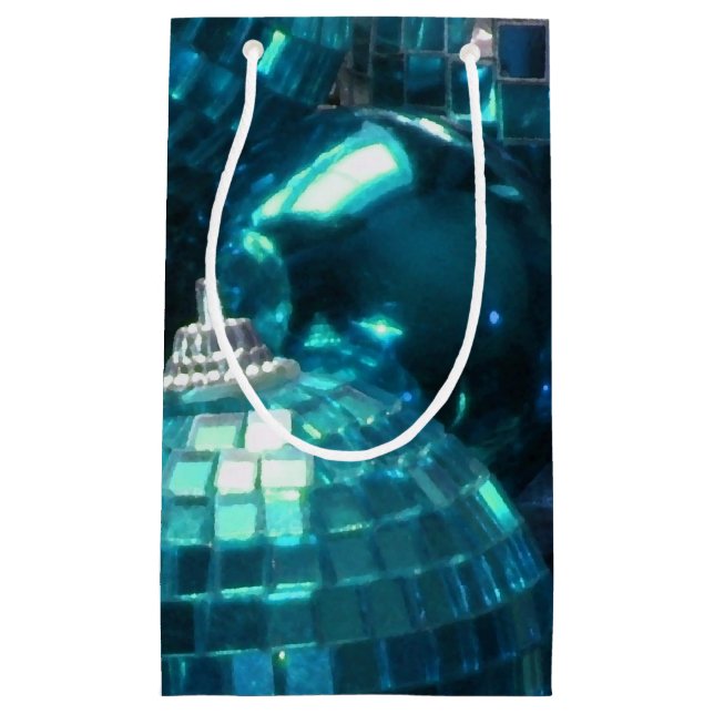 Sacola Para Presentes Pequena Pequeno saco de presentes Balas Azul (Frente)