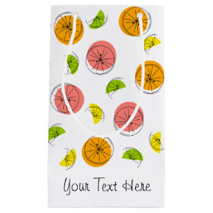 Sacola Para Presentes Pequena Pequeno saco-presente de multitexto Citrus