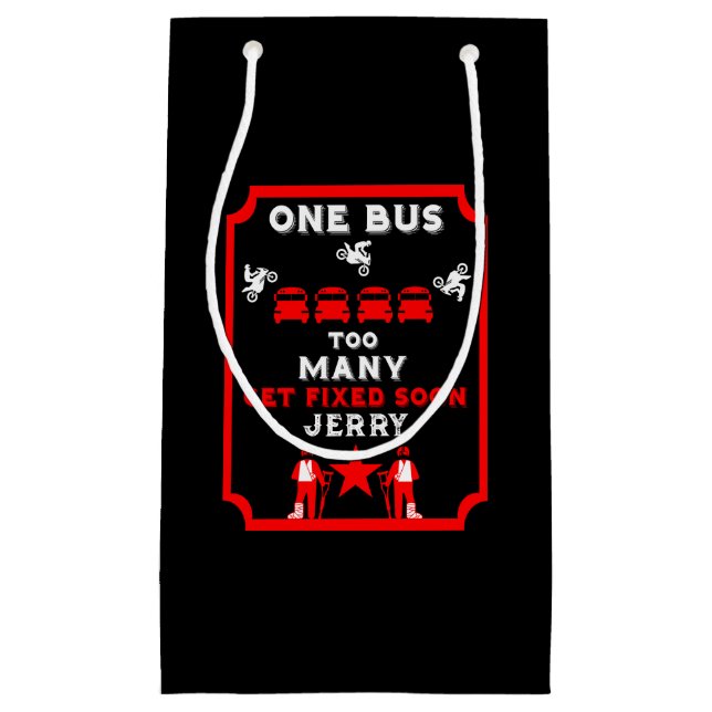 Sacola Para Presentes Pequena Perna Quebrada Engraçada Fica Bem (Frente)