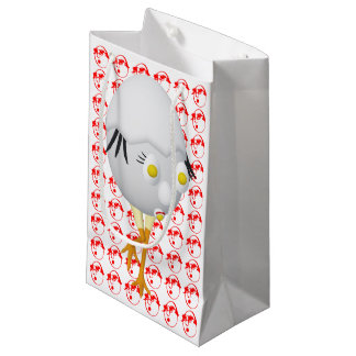 Sacola Para Presentes Pequena Personagem de Ovo Excêntrico RG & RA Design Fofo