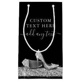 Sacola Para Presentes Pequena Personalizado de Prata Preta de Elevado Alcance co