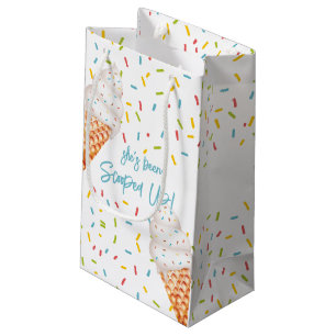 Sacola Para Presentes Pequena Personalizado do chá de panela de sorvete cooptado
