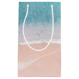 Sacola Para Presentes Pequena Personalizar Modelo do Mar Azul de praia litorânea