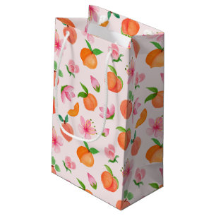 Sacola Para Presentes Pequena Pêssegos e Pólvora Padrão