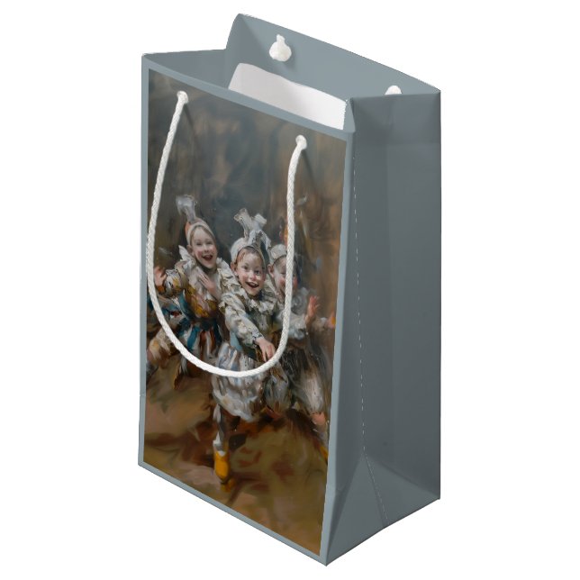 Sacola Para Presentes Pequena Pierrots - Saco do Presente (Frente inclinada)