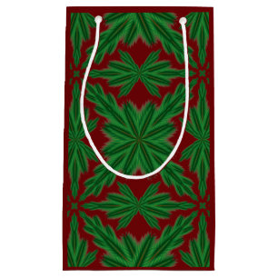 Sacola Para Presentes Pequena Pine Mandala Garnet - Pequeno Saco-Presente