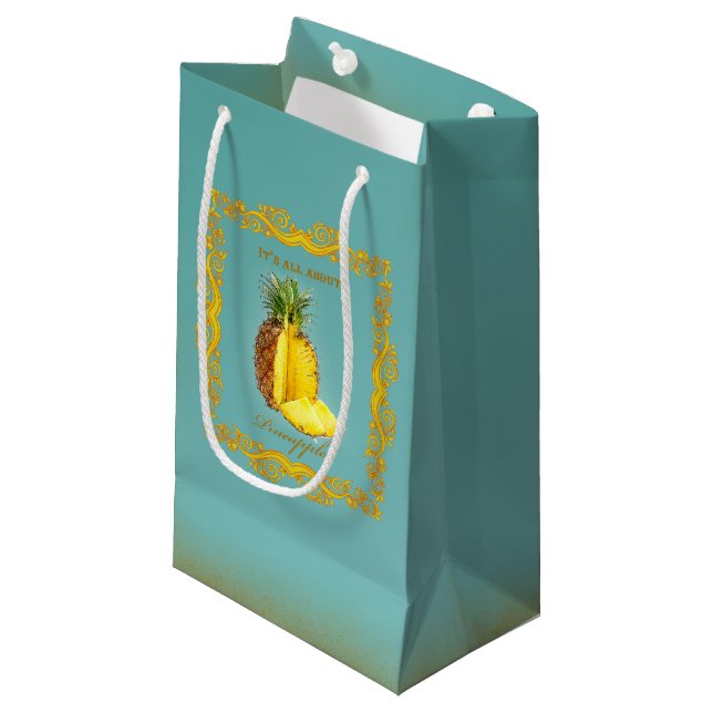 Sacola Para Presentes Pequena PINEAPPLE ~ Gift Bag (Frente inclinada)