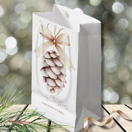 Sacola Para Presentes Pequena Pinecone personalizado Natal